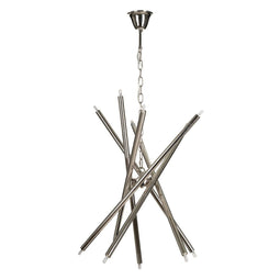 Plafondlamp 82 x 82 x 34,3 cm Kristal Metaal Zilver