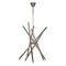 Plafondlamp 82 x 82 x 34,3 cm Kristal Metaal Zilver