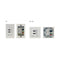 Blindplaat voor stopcontact Kramer WP-211T/EU-80/86 Wit Aluminium