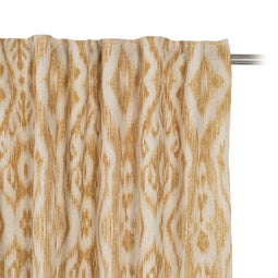 Gordijn Wit Mosterd Afgedrukt 140 x 270 cm