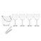 IJsemmer Vivalto 11444 Transparant Metaal Kristal 14,5 x 12 x 12,5 cm 4x (10,5 x 20 cm) Fluitglaz...