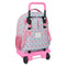 Schoolrugzak met Wielen Moos Flores Multicolour 33 x 45 x 22 cm
