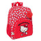 Schoolrugzak Hello Kitty Iconic Wit Rood 33 x 42 x 14 cm