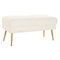 Kruk DKD Home Decor 106 x 45 x 50 cm Gouden Metaal Wit