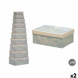 Decoratieve Doos Pincello 64 Crème Karton (2 Stuks)