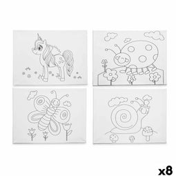 Canvas Pincello 29100262 Hout Stof 8 Stuks