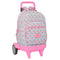 Schoolrugzak met Wielen Moos Flores Multicolour 33 x 45 x 22 cm