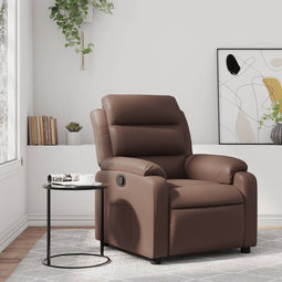 Fauteuil verstelbaar kunstleer bruin