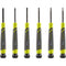 Set van 6 precisieschroevendraaiers - RYOBI - SL1, SL2, SL3, PH1, PH0, SL2
