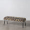 Kruk Zwart Taupe Ijzer Spons 120 x 41,5 x 48 cm