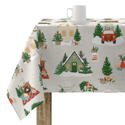 Vlekbestendig tafelkleed van hars Belum Merry Christmas Multicolour 200 x 150 cm