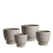 PTMD Pride Cream GRC Pot Round On Foot Set Of 4