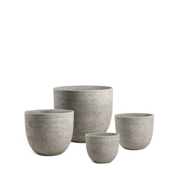 PTMD Jay-Lo Grey GRC Pot Bombey Set Of 4