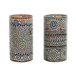 Bureaulamp Home ESPRIT Multicolour Kristal 25 W 220 V 15 x 15 x 30 cm (2 Stuks)