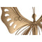 Wanddecoratie Home ESPRIT Gouden Vlinder 36 x 3 x 26 cm (4 Stuks)