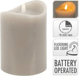Nampook - Led Candle 90X125 mm Grey