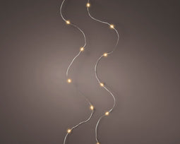 Lumineo - Micro LED string BO l95 cm zilver/klassiek warm kerstverlichting