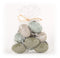 Annas collection - 9 St Ei 6 cm Groen Asst. Met Veertje