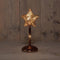 Annas collection - Ster op stam glas led op batterij met timer h23.5 cm mercury bruin