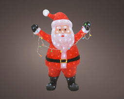 Decoris - LED kerstman buiten h88cm-180l mlt