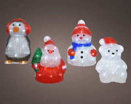 Lumineo - LED figuren l16b20h25 cm-20l hldr a4 kerstverlichting