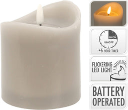 Nampook - Led Candle 90X100 mm Grey