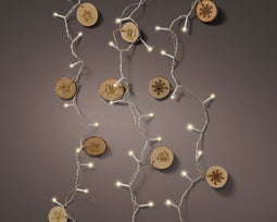 Lumineo - LED string l120 cm-20l naturel hout a3 kerstverlichting