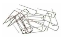 5 stuks - Hbx deco - Krammen grijs 10mm x 40mm 50 stuks