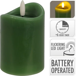 Nampook - Led Candle 70X100 mm Olive Gree