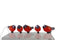 Hit - Vogels rood 15cm x5 acryl led ip44 timer 3xAA