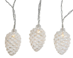 Lumineo - LED Dennenappel lichtsnoer 380 cm 20L transparant/warm wit