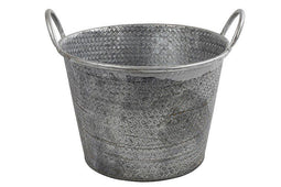 Decostar - Plantenbak Ziva metaal ro 30.5x37.5x24 cm zink 1 stuk