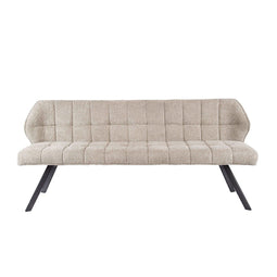 AnLi Style Eetkamerbank raster - Boucle zandkleur