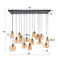 AnLi Style Hanglamp 5+5+5 rib glass
