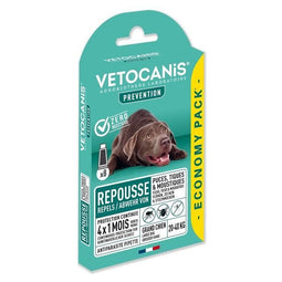 VETOCANIS 8 Anti-vlooien en anti-tick pipetten - Voor grote honden 20-40 kg - 4x 1 maand bescherming
