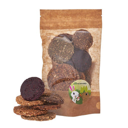 FACTORYHERBS MIX koekjes met lijnzaad - traktatie voor knaagdieren en konijnen - 150g