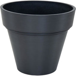 Pot - MEGA COLLECTIONS - Ecostone Plantenbak - Ø 35 cm - H 30 cm - Zwart