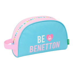 Reistasje Benetton Unique Roze Turkoois 28 x 18 x 10 cm