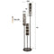AnLi Style Vloerlamp 3L getrapt cylinder glas