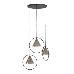 AnLi Style Hanglamp 3L ring getrapt tapse kap (G9)