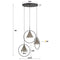 AnLi Style Hanglamp 3L ring getrapt tapse kap (G9)
