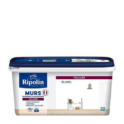 RIPOLIN Fluweelwitte verf voor muren, radiatorhoutwerk - Wit