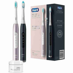 Oral-B Pulsonic Slim Luxe 4900 Twee sonische tandenborstels Zwart, Roze