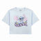 Dames-T-Shirt met Korte Mouwen Stitch Licht Roze Maat