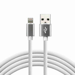 everActive USB Lightning-kabel 1 m - Wit, siliconen, ondersteuning voor snelladen, 2,4A - CBS-1IW