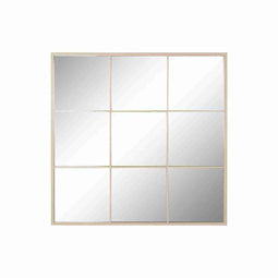 Wandspiegel Home ESPRIT Beige Venster Scandi 90 x 2 x 90 cm