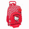Schoolrugzak met Wielen Hello Kitty Iconic Wit Rood 33 x 42 x 14 cm
