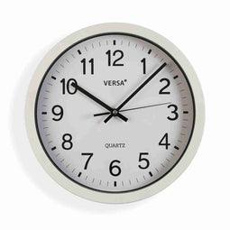 Muurklok Versa Wit Plastic Kwarts 4,3 x 30 x 30 cm