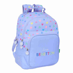 Schoolrugzak Benetton Lila Lila 32 x 42 x 15 cm