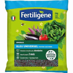 FERTILIGENE FBLEUBIO6 - Universele blauwe meststof 6 kg - Bloei en overvloedige oogsten - Voedt t...